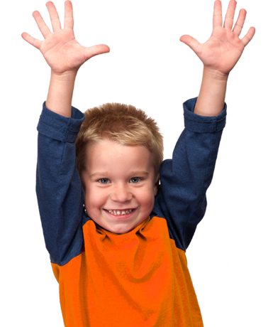 Happy child ready for therapy